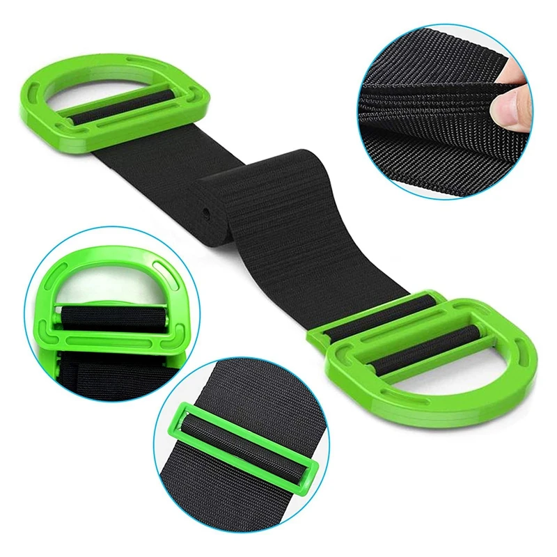 2Pcs Adjustable Weight Lifting Belts With 2 Pairs Of Gloves, Adjustable Moving And Lifting Belts, Suitable For Furniture