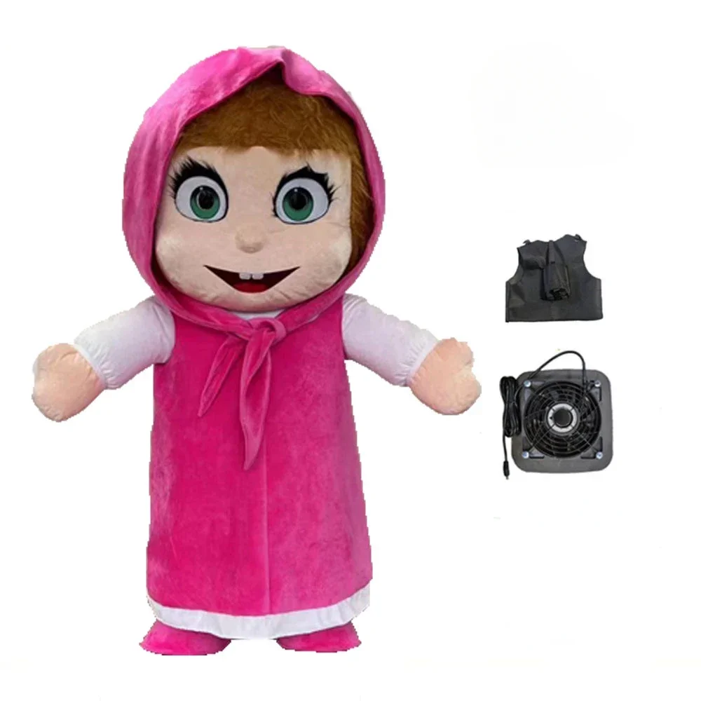 

Giant Inflatable Bear and Girl Mascot Costume Adult Walkable Blow Up Stage Wear Suit Halloween Christmas Entertainment Outfits