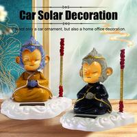 Solar Ornaments Qi Tian Great Saint Sun Walker Solar Decoration Creative Bobblehead Doll Cute Monkey Car Decoration