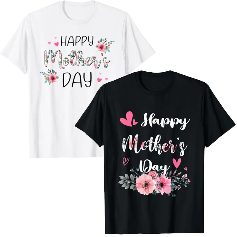 

Happy Mother's Day Mama Gift Cute Floral for Women Mom Grandma T-Shirt Fashion Nana Gigi Grammy Tee Tops Short Sleeve Blouses