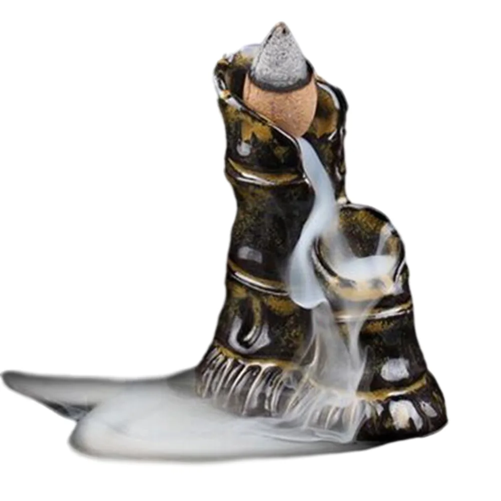 Ornamental Incense Burner Easy To Use Mini Incense Multi-functional Office Retro Decor Waterfall Incense Burner