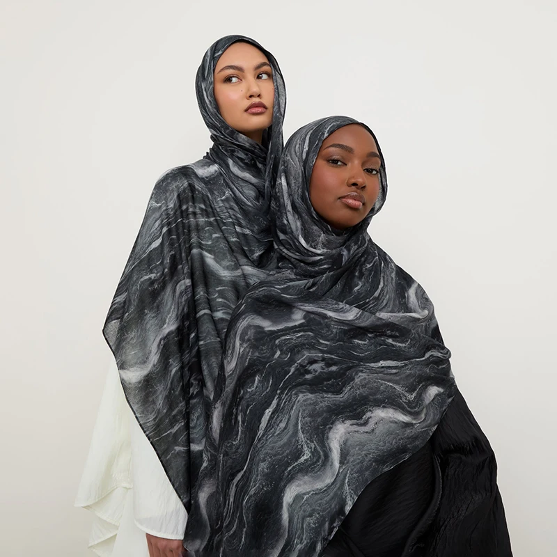 2025 مسلم جيرسي الحجاب وشاح لينة الصلبة شالات الحجاب foulard فام musulman الإسلام العربية التفاف رئيس عمامة للنساء الأوشحة #5