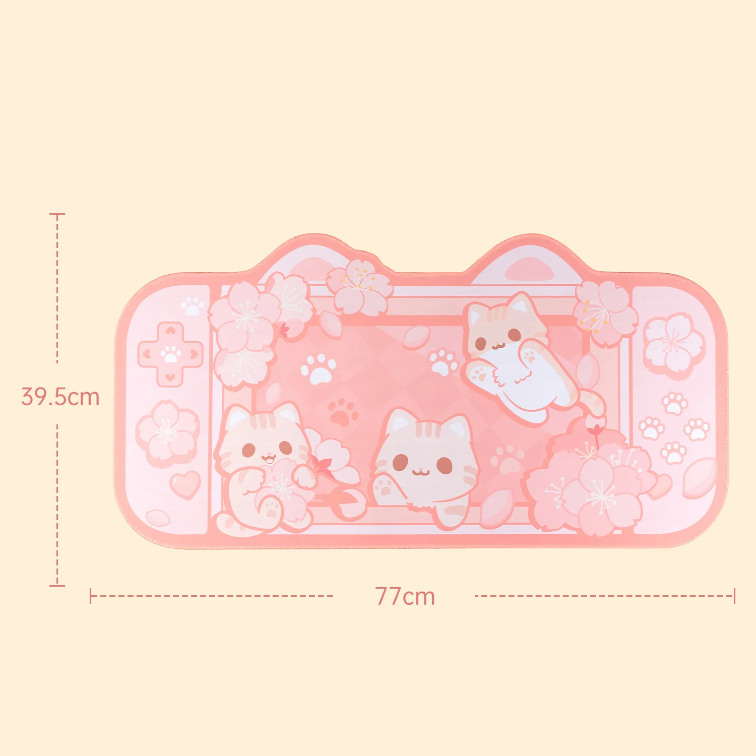 Extra Large Kawaii Gaming Mouse Pad Cute Pastel Pink Sakura Cat XXL Big Desk Mat Water Proof Nonslip Laptop Desk Accessories