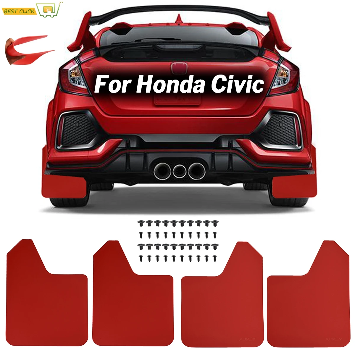 Para honda civic tipo r tipo-r tipo-s gx mugen si ek9 ep3 fd2 fn2 rr rc gt fk2 fk8 mud flaps respingo guardas