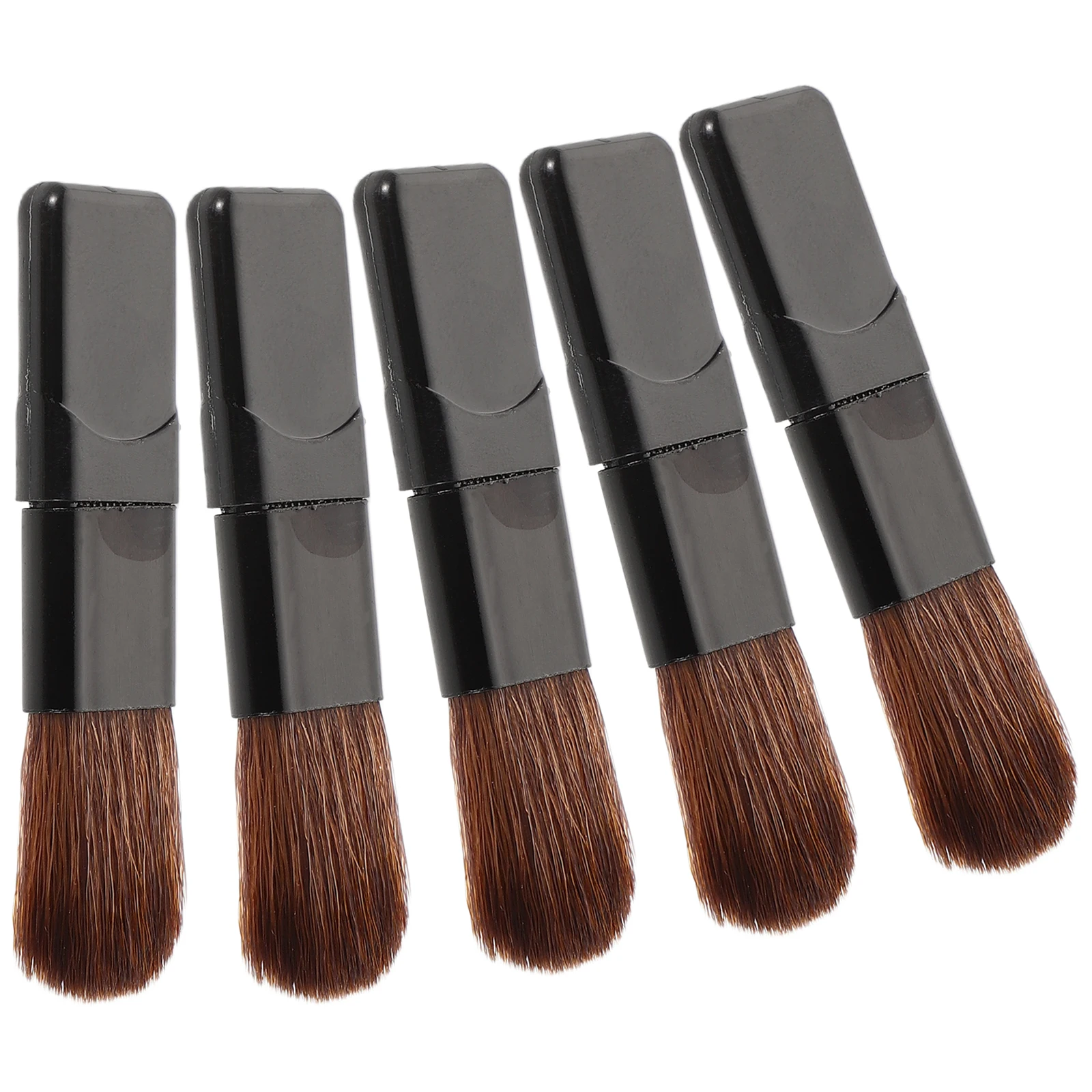 

5 Pcs Make up Makeup Brush Blush Brushes Corrugated Silk Nylon Wool Mini
