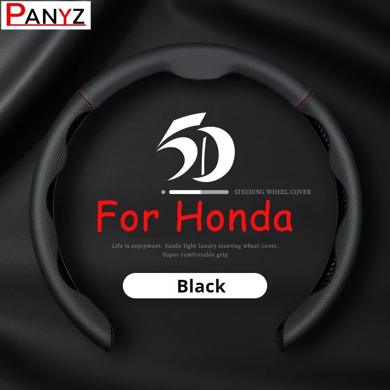 

Leather Car Steering Wheel Cover Non-slip Breathable For Honda Civic Accord CRV HRV Jazz Odyssey City Vezel Polit Accessories