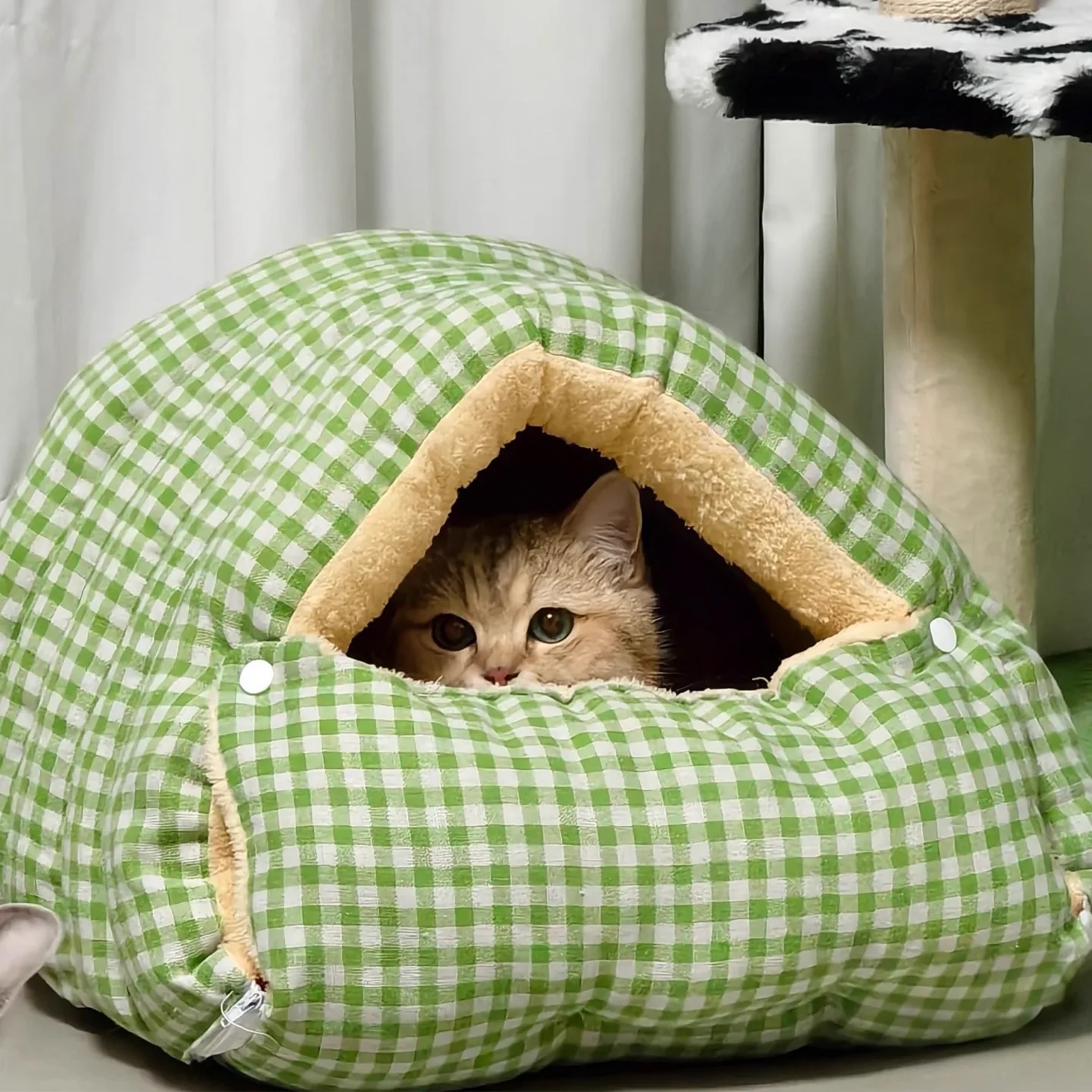 Cat Bed Thickened Enclosed Warm Pet Bed Sleeping Bag Sense of Security