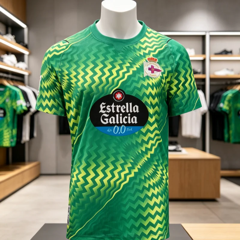 26-27 Neue Deportivo La Coruna Trikots 3D-gedruckt Schnelltrocknende Sport-T-Shirts für Männer und Frauen Kurzarm Familien-Set – Detail 1