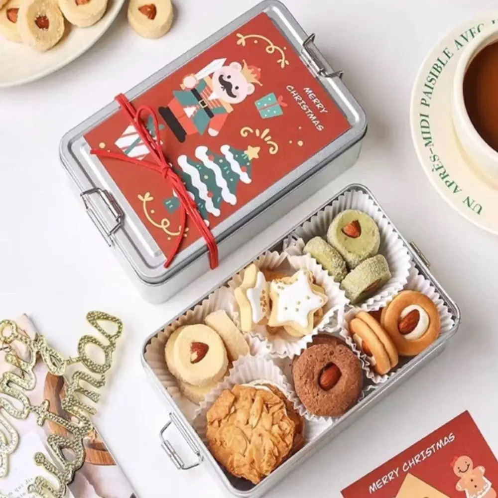 New Metal Rectangular Iron Box with Lid Storage Box Cake Packaging Box Durable Old-fashioned Candy Box