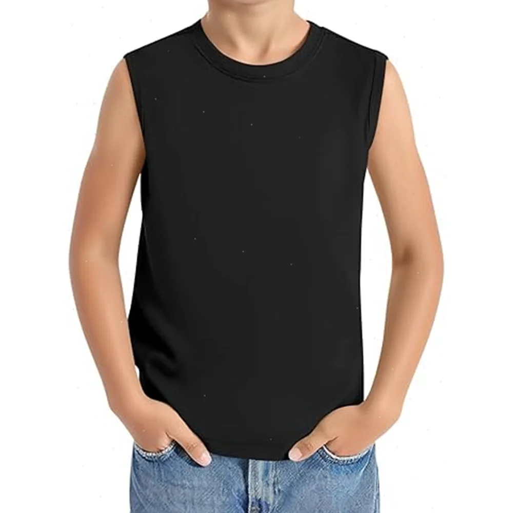 Children’s Summer T-shirts Boys Girls Vests Sleeveless Solid Tee Tops 100% Cotton Comfortable Kids Tank Tops Clothes White 3-14Y 5 Children's Summer T-shirts Boys Girls Vests Sleeveless Solid Tee Tops 100% Cotton Comfortable Kids Tank Tops Clothes White 3-14Y 5