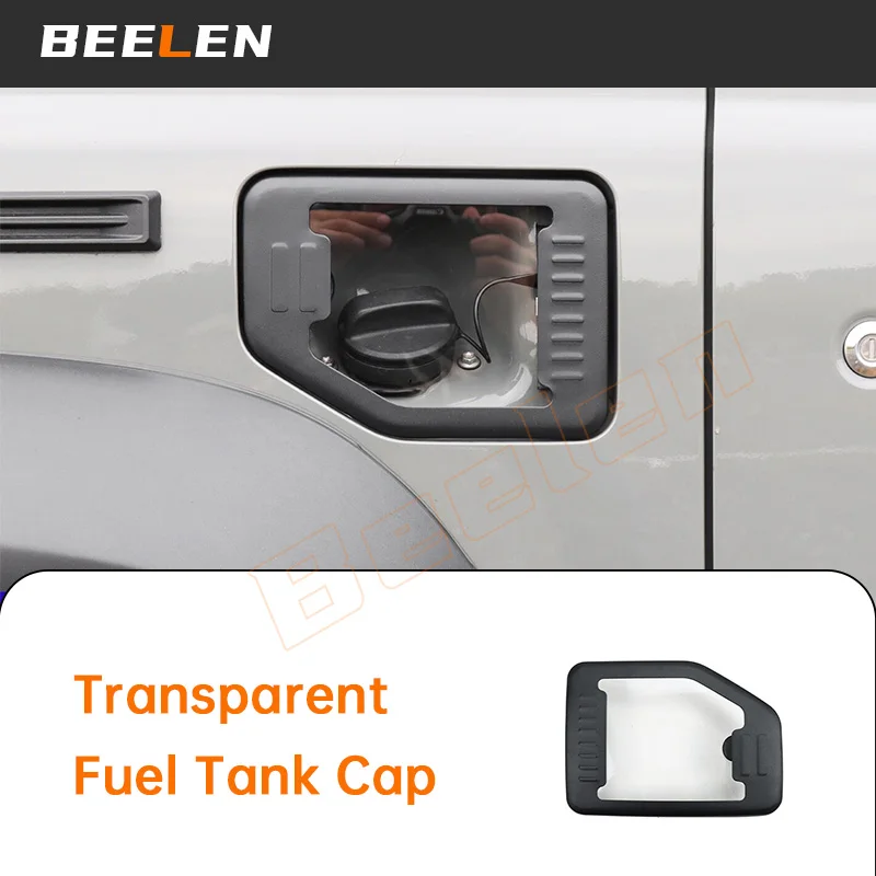 Car Transparent Tempered Glass Gas Fuel Filler Tank Cap Decoration Cover Accessories for Suzuki Jimny JB74 JB64 3-Door 2019-2025