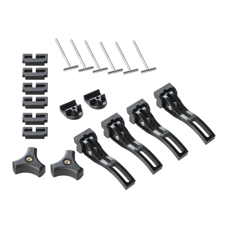 A30F-Truck Cargo Cover Fixing Kit Hard Tri-Fold Tonneau Pickup Truck Bed Cover Fixing Rear Front Clamp T-Bolts