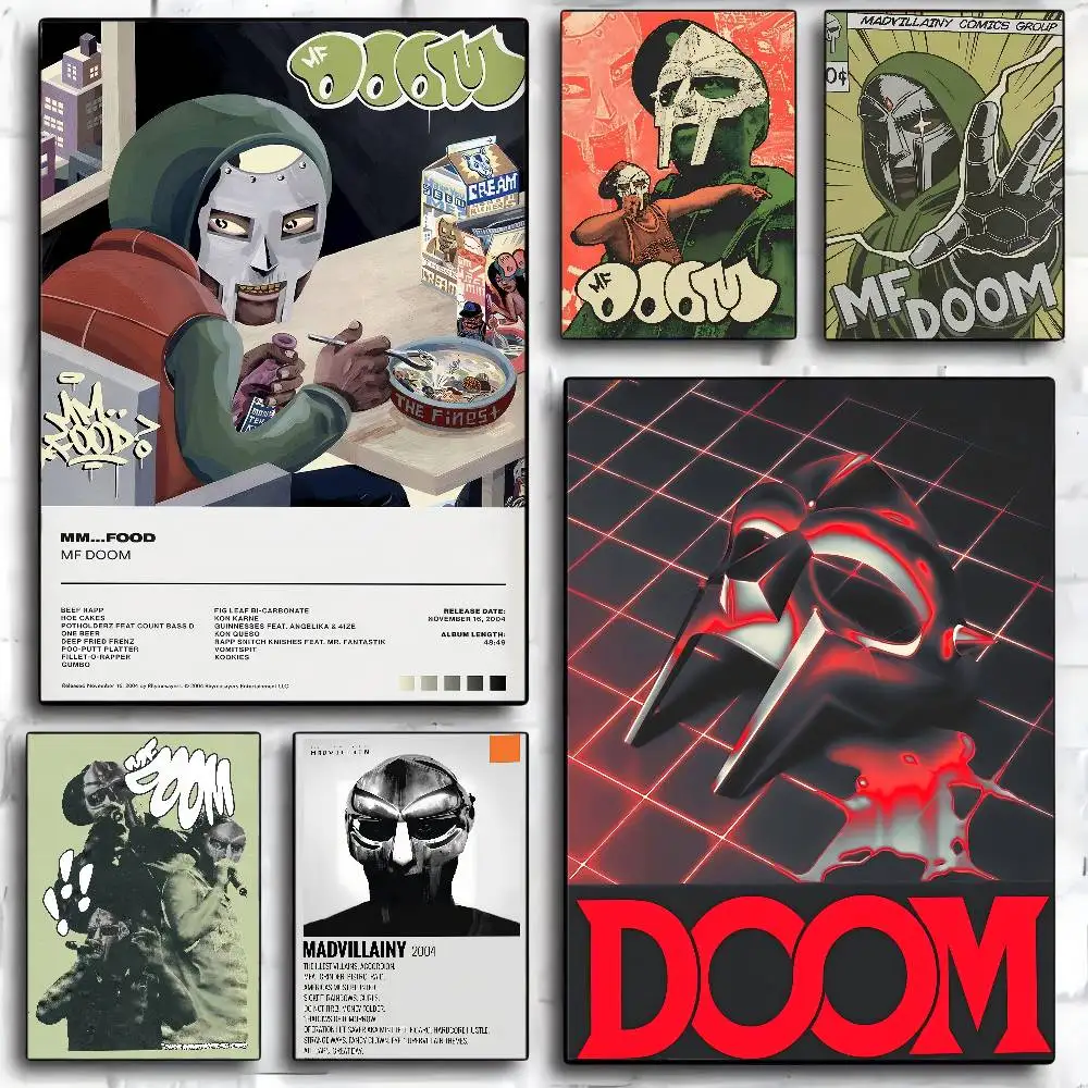 المغني MF Doom مطبوعات وملصقات ذات نوعية جيدة غرفة عتيقة مقهى ديكور ديكور المنزل