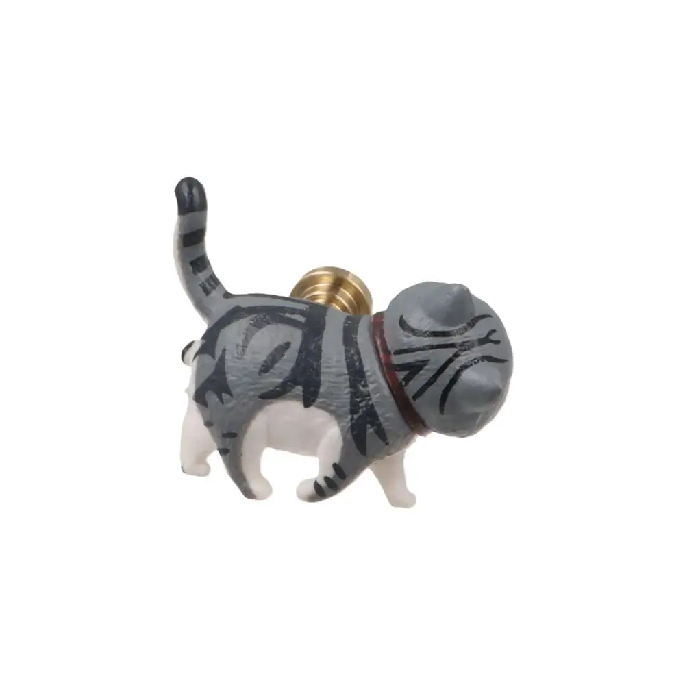 Hardware decoração resina forma de gato puxadores de gaveta adorável dos desenhos animados guarda-roupa maçaneta da porta durável criativo gancho parede crianças quarto