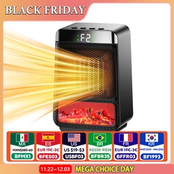 Timeable Electric Heater Portable 3D dynamic flame heater household heater silent and energy-saving PTC speed electric heater