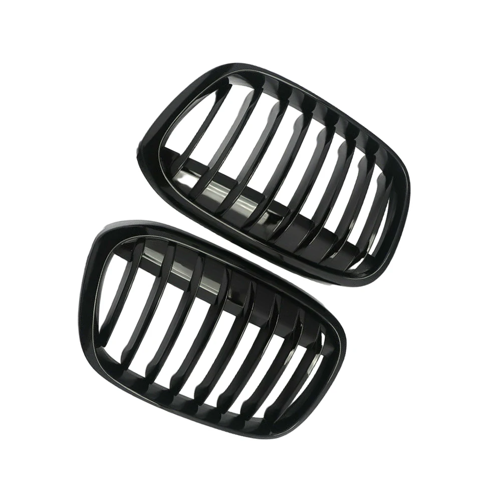 

2Pcs Front Bumper Kidney Grille Hood Kidney Grill Racing Grills Gloss Black Replacement For BMW X1 F49 F48 2016 2017 2018 2019