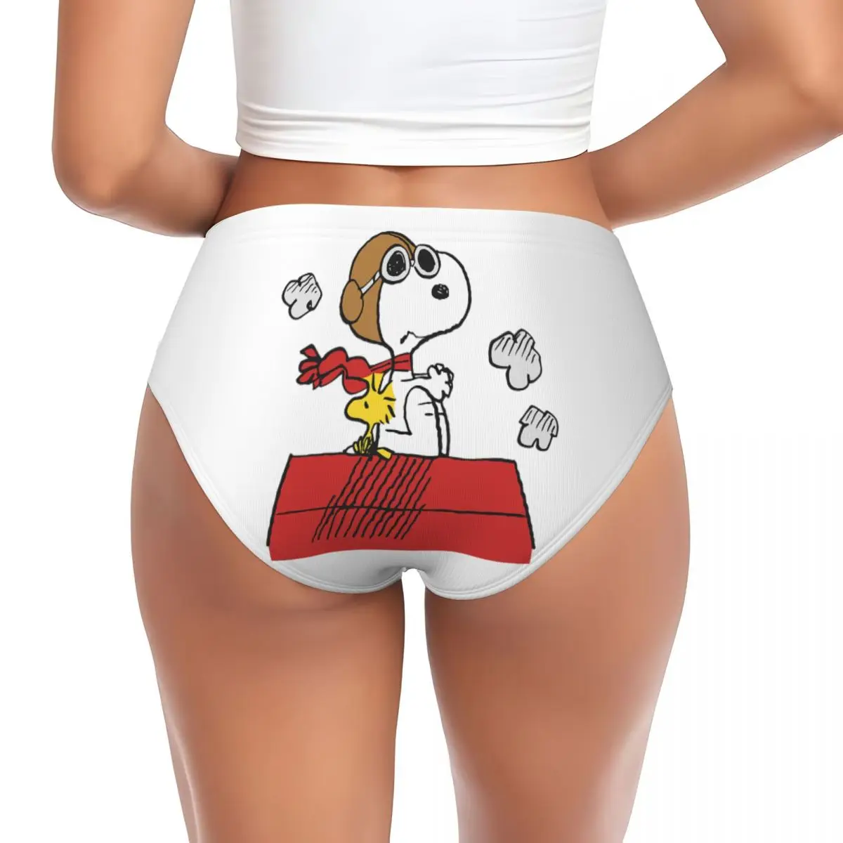 Custom Women Snoopys Woodstock Panties Breathable Cartoon Briefs Underwear image 2