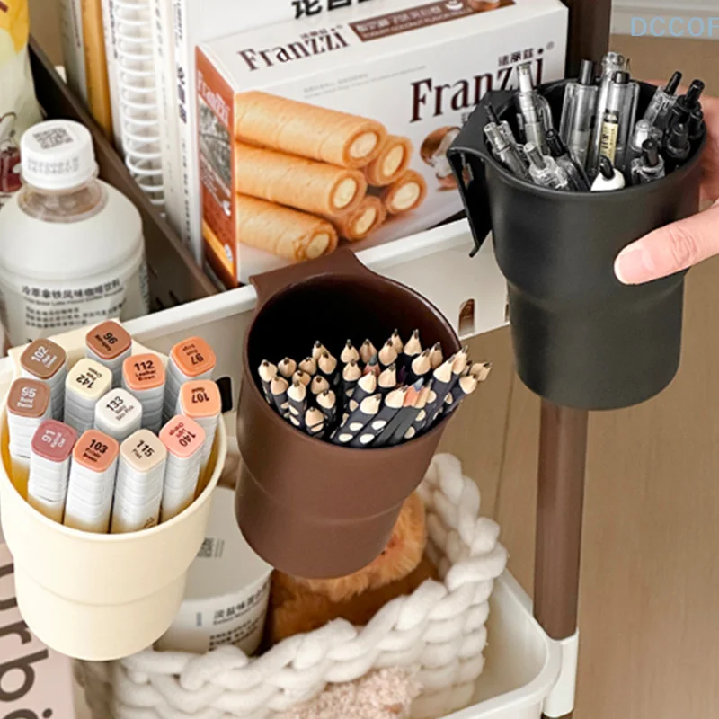 Stationery Hanging Organizer Large Capacity Multifunctional Storage Box Plastic Pencil Holder Portable Cup Holder