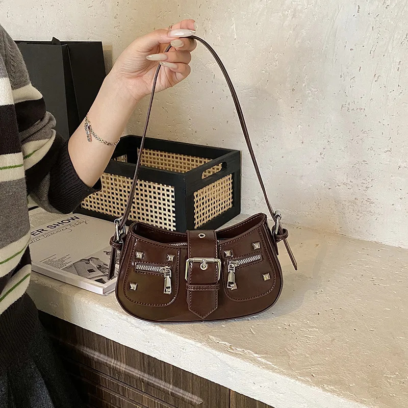 

Urban Fashion Luxury Women's Handbag Unique Design Sense 26 New Trend Designer Messenger Bag Armpit Bag High Quality Women's Bag