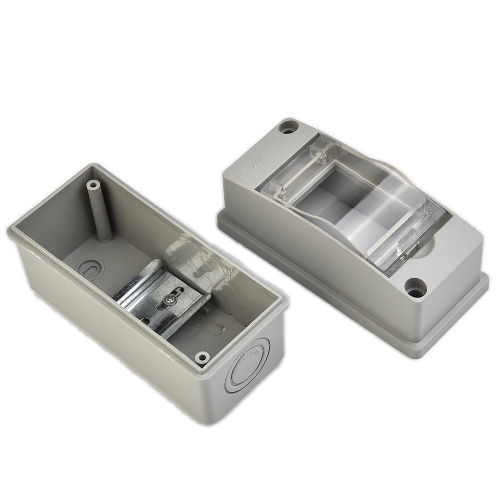 

IP65 Waterproof Fuse Switch Box 2 Way Garage 2 MCB's Fuse Box Dustproof Mini Consumer Unit Plastic Flame Retardant