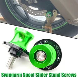 Alumínio Swingarm Carretéis Slider, Parafusos De Suporte, Parafusos Da Motocicleta, Kawasaki Z750, Z 750, Z750S, CNC Acessórios, 10mm