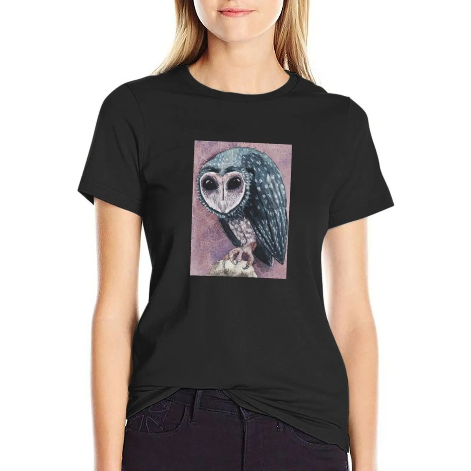 

Ominous Owl T-Shirt heavyweights new edition anime korean fashion luxury designer clothing Women