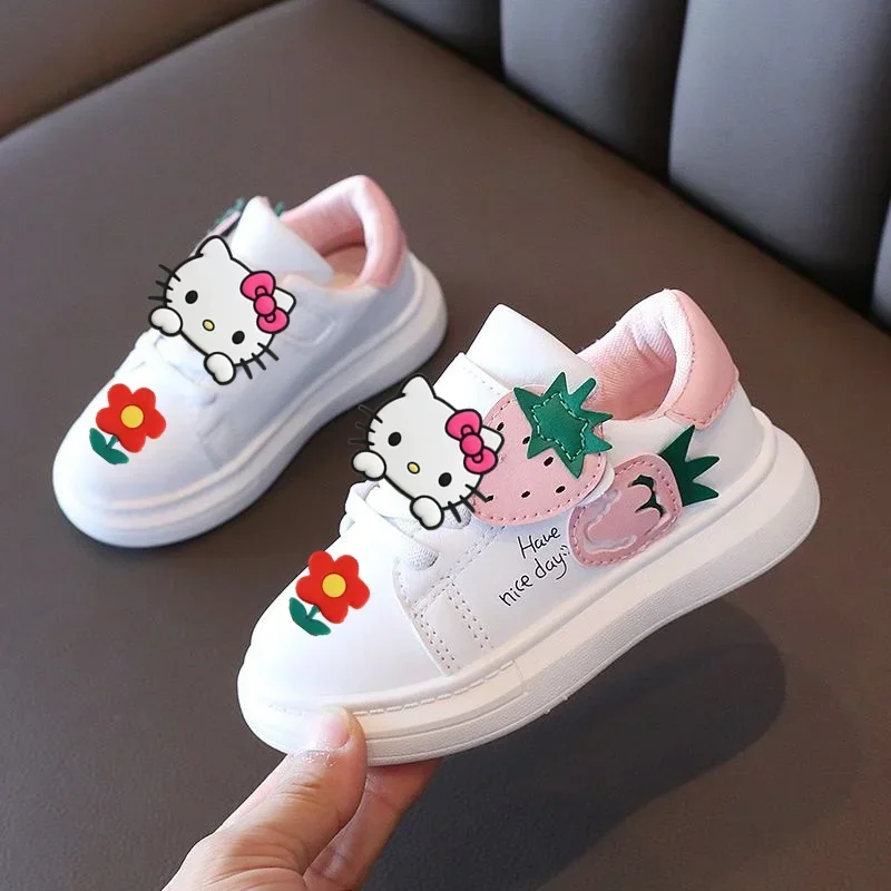 

Sanrio spring non-slip baby toddler shoes fall hello kitty student casual shoes girls Sneakers white sports running shoes
