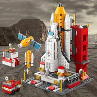 1000 pcs aerospace building block toys, building blocks for spacecraft and rocket launch centers, gifts for children.