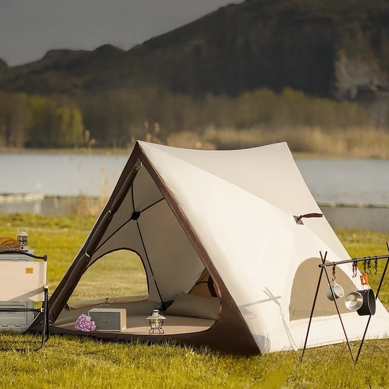 Triangle automatic quick-opening tent, outdoor portable, camping park, camping beach shade, equipped picnic tent