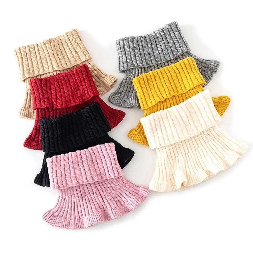 Fashion Warm Knitted Fake Collar Windproof Detachable Turtleneck Winter Women Neck Warmer