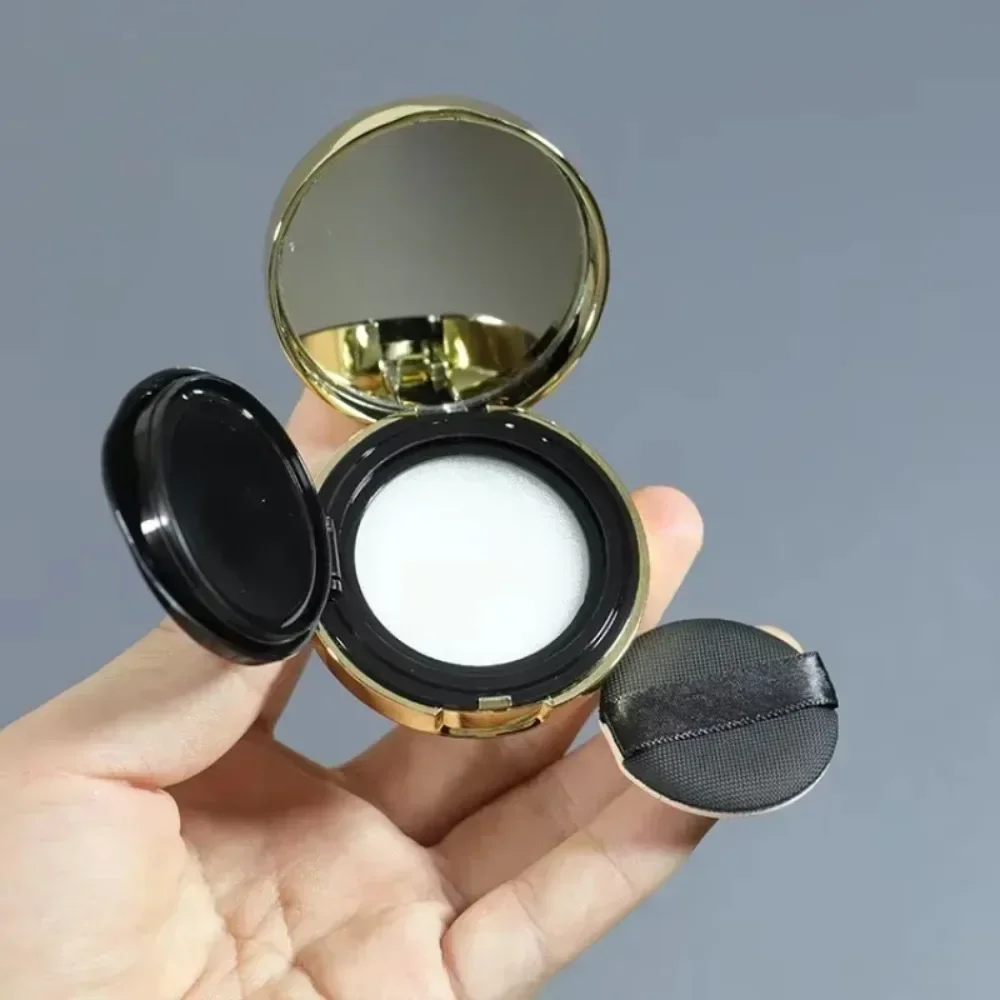 Mini caja DIY para base de cojín de aire, caja vacía para esponjas con espejo para crema BB, contenedor de cosméticos con esponja, estuche de maquillaje para el cuidado de la piel