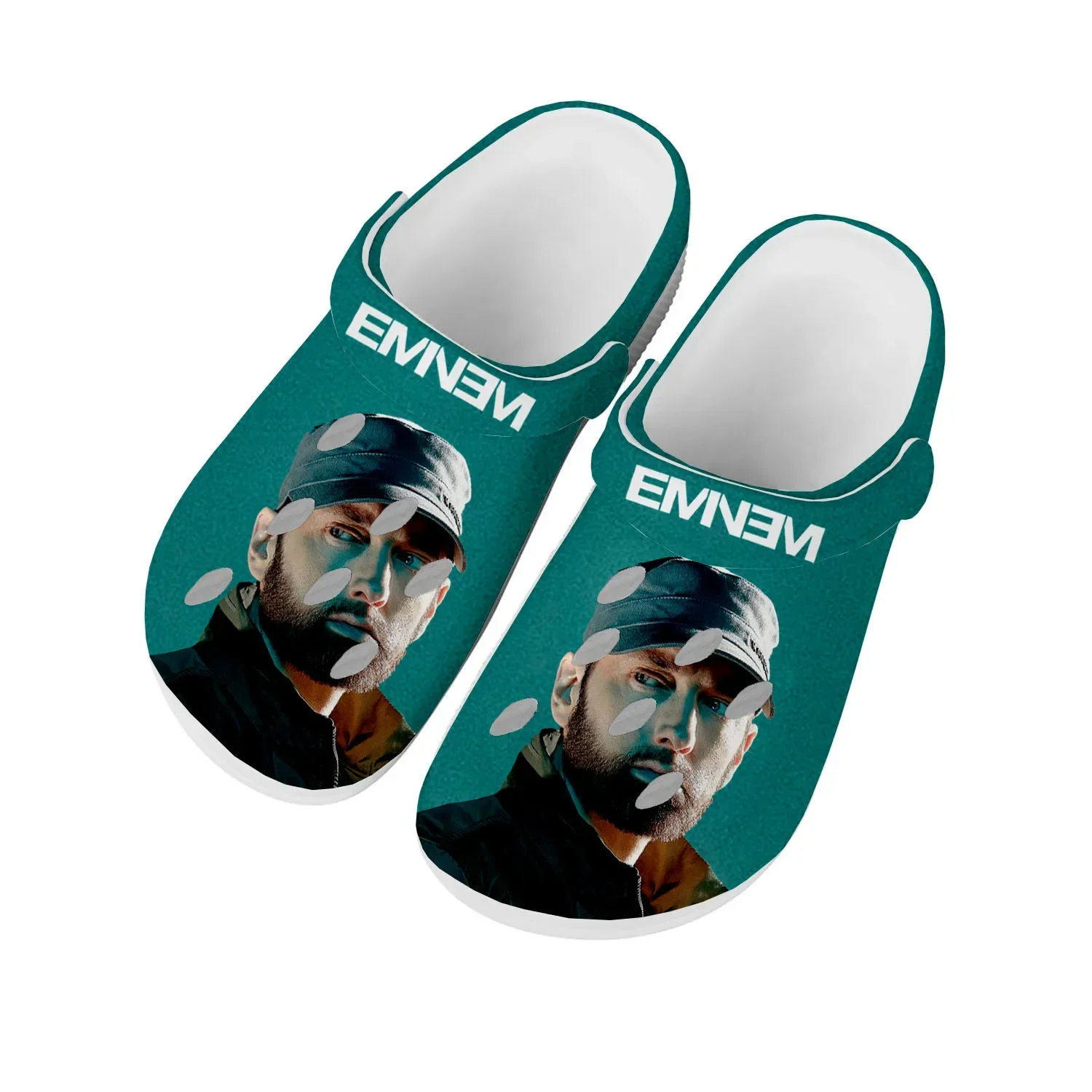 Eminem Hip Hop Rapper Music Popular Home Clogs Custom Water Shoes Mens Womens Teenager Shoes Clog Breathable Beach Hole Slippers