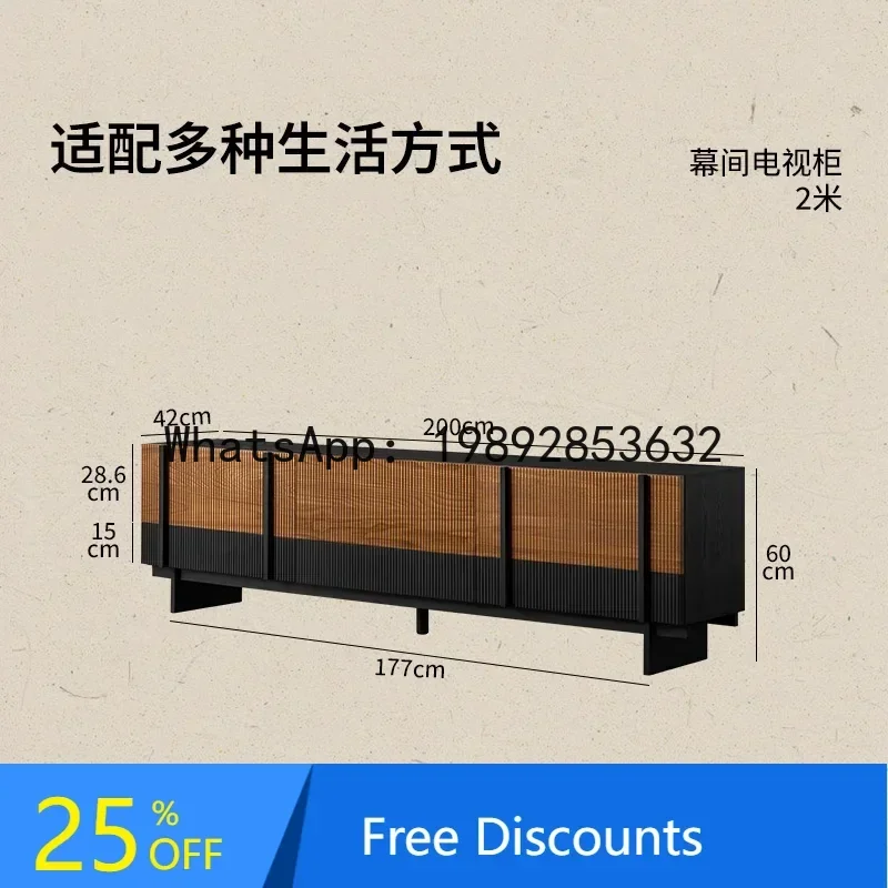 

XL Retro style solid wood TV cabinet Middle ancient style living room storage TV cabinet