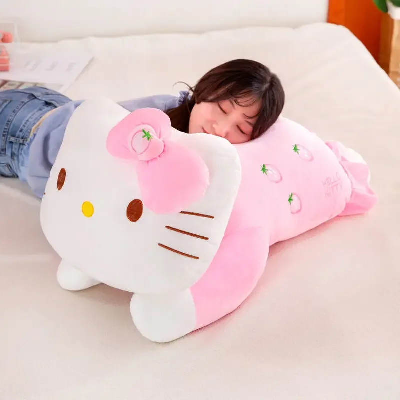 

2023New Kawaii Hello Kitty Plush Toy Stuffed Animal Pillow KT cat Doll Children Plushies Home Decoration Girls Birthday Gift