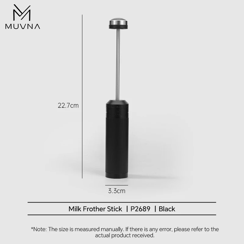 MUVNA 3-snelheden elektrische melkopschuimer, roestvrijstalen handmixer voor koffie | Melkklopper & -opschuimer voor Cappuccino/Latte Barista Tool