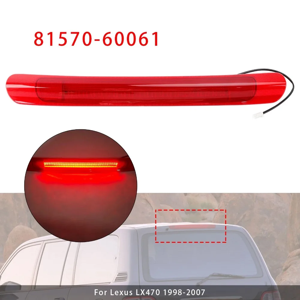 8570-60061,81570-60060 High Position Brake Light Black Rear Taillight Brake Light For Toyota Overbearing FJ100/LX470(1998-2007)