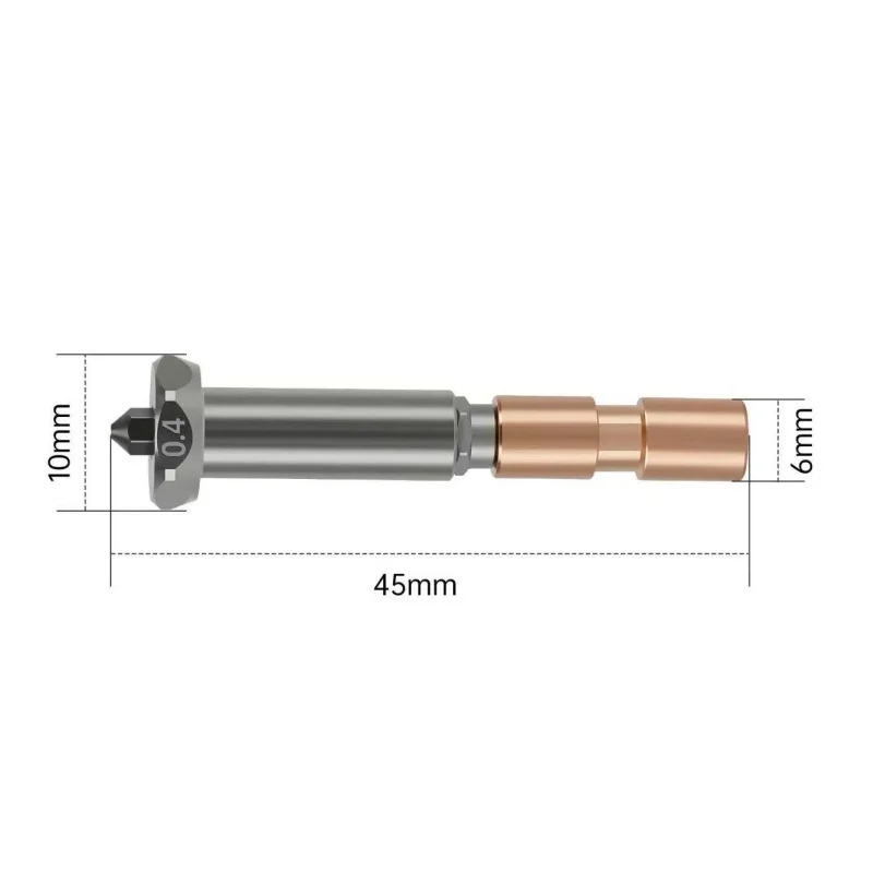 

3D Printer Accessory: Detachable All-in-One Hardened Steel Nozzle for Anycubic Kobra 3 Max Extruder Hotend