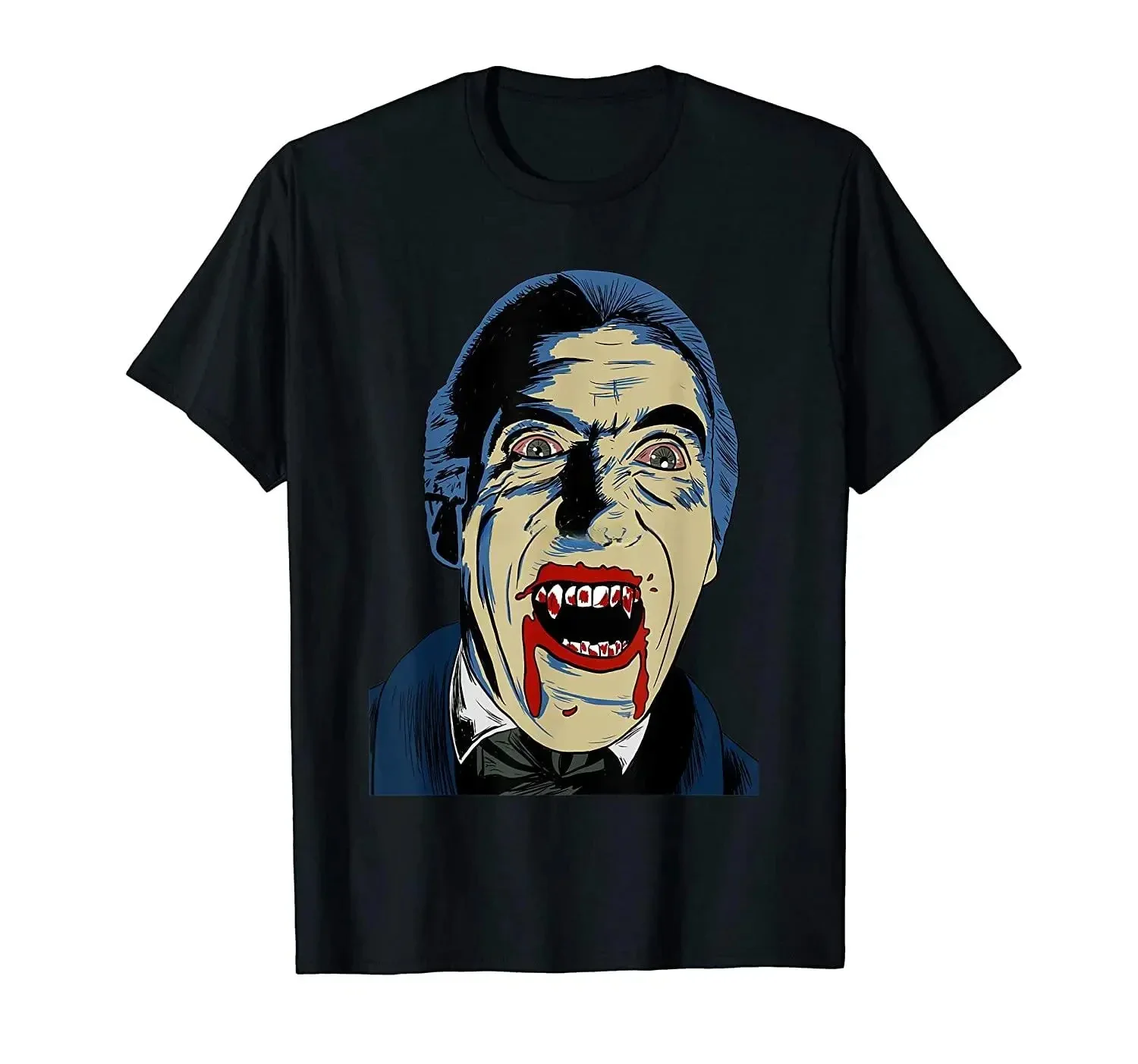 Hip Hop Tees Streetwear Cheavyweight streetwear anime  clothes New Arrival Christopher Dracula Shirt Cotton O-neck summer