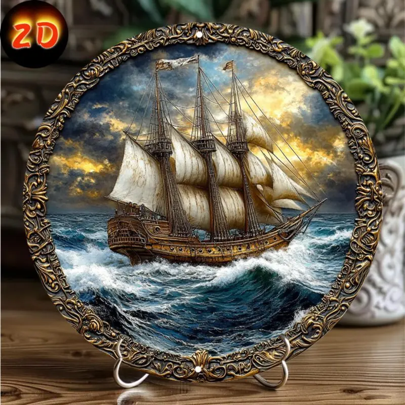 Vintage Steampunk Ocean Exploration Aluminum Wall Art - Perfect for Home, Kitchen, Garden, Bedroom, Bar, Bathroom Decor