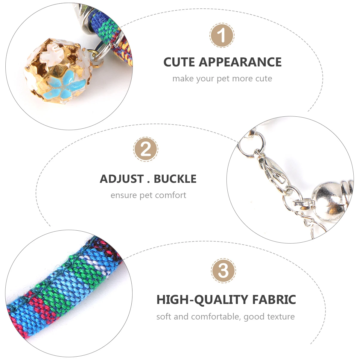 

Kitten Collars Bohemian Necklace Cat Unique Style Puppy Breakaway Blue Pet Decor