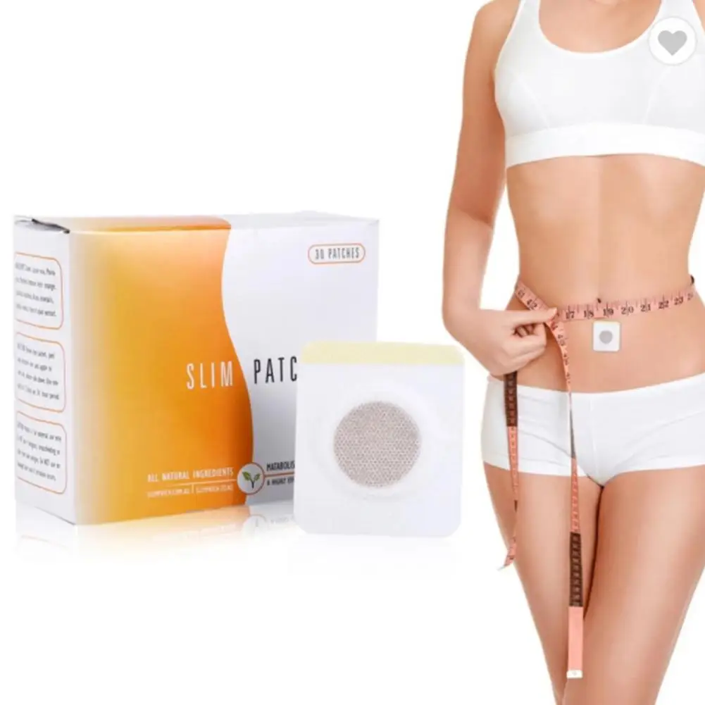 1box Herbal Belly Button Patch Body Slimming Belly Belly Thigh Diet Patch Button Body Power Shaping Button Lazy Weight Loss W8Y4