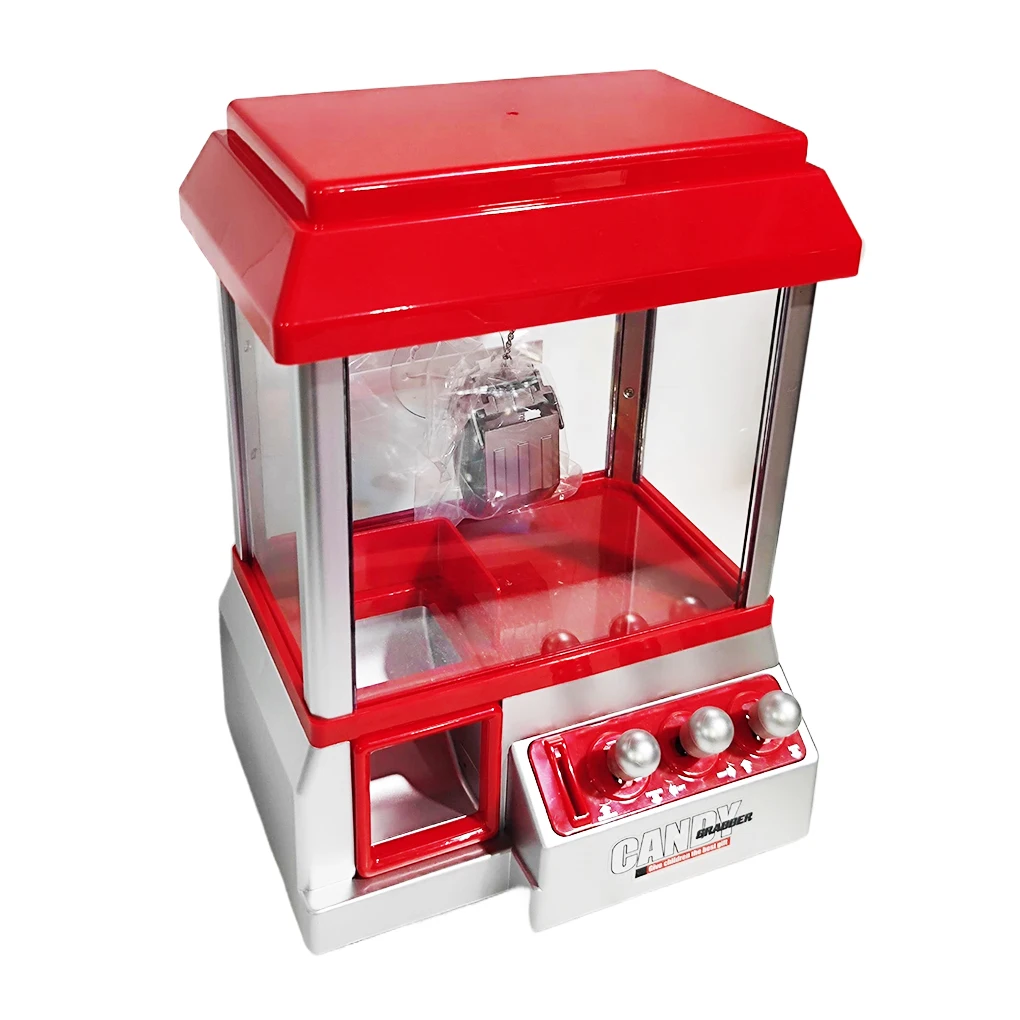 Mini máquina de garra para crianças, máquina de venda automática de brinquedos segura e durável, reduzindo o tédio em casa para baixo à esquerda conforme mostrado