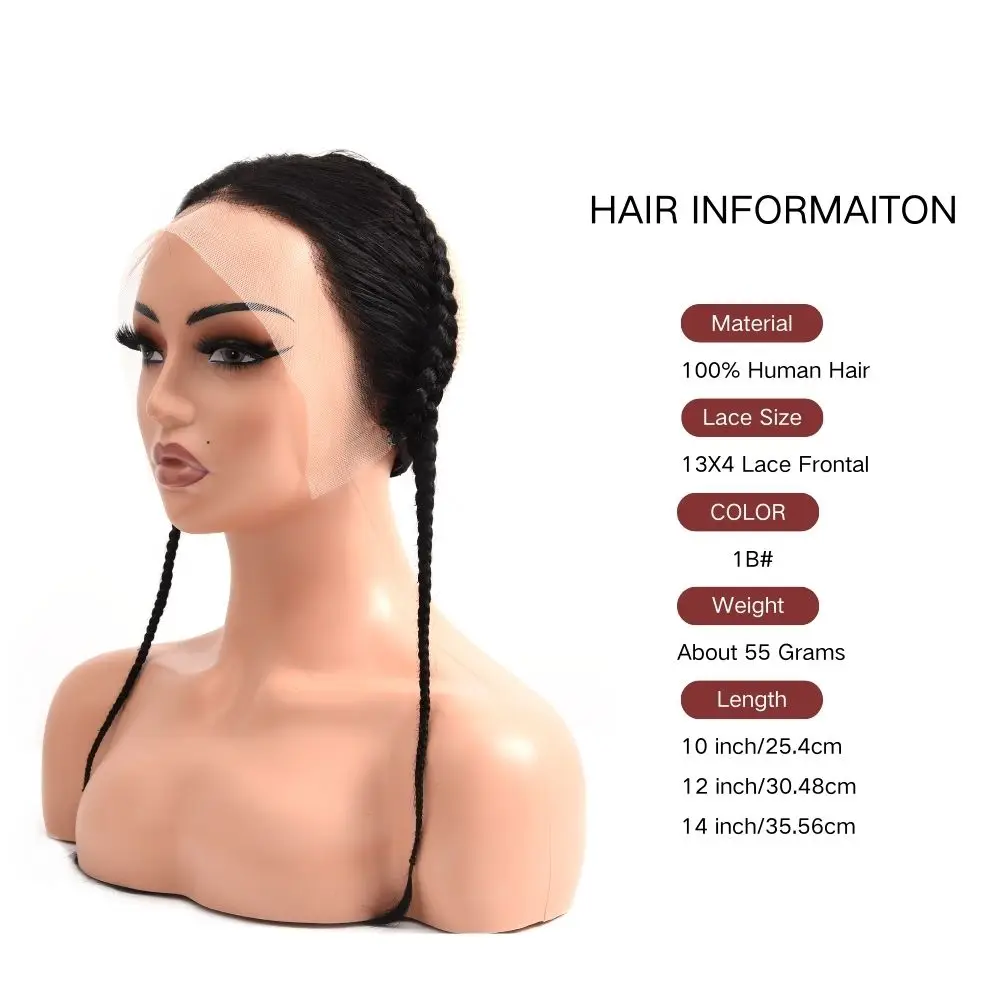 OCK شعر طبيعي 13x4 مستقيم الدانتيل أمامي مع الضفائر البرازيلي شعر بشري لعذراء أمامي الدانتيل ل عقال الباروكات #4