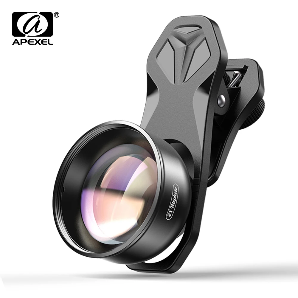 

APEXEL 2x Telescope Portrait Lens Professional Mobile Phone Camera Telephoto Zoom Lenses for iPhone Samsung Android Smartphones