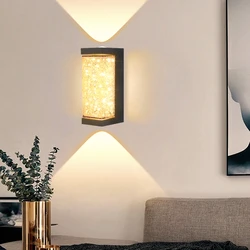 Nordic Creative Crystal wall lamp Indoor 10W fashion modern minimalist model bedside living room background wall lamp AC85-265
