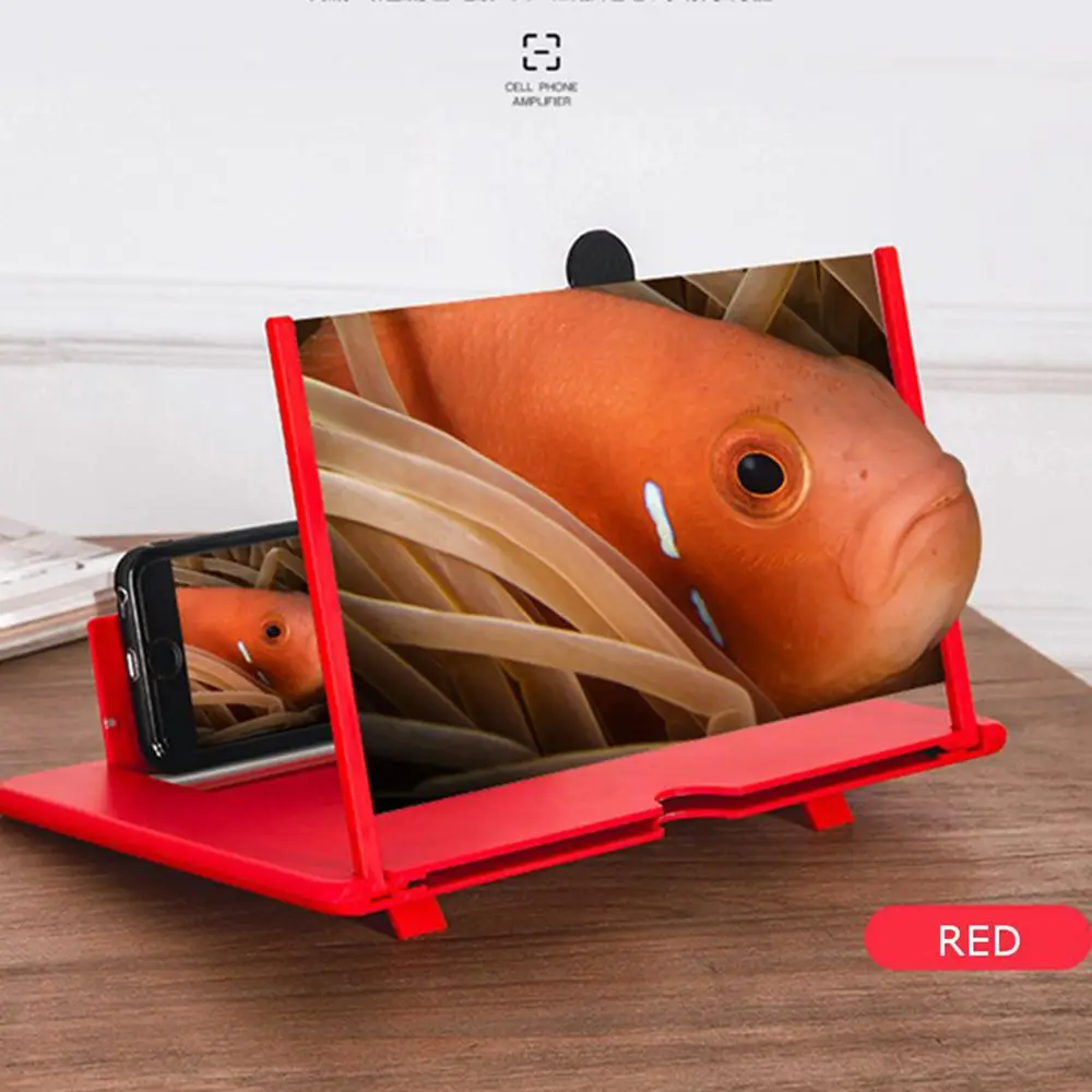 Portable 10/12inch Mobile Phone Screen Amplifier Folding Video Cinema Stand Bracket Projection 3D HD Screen Magnifier