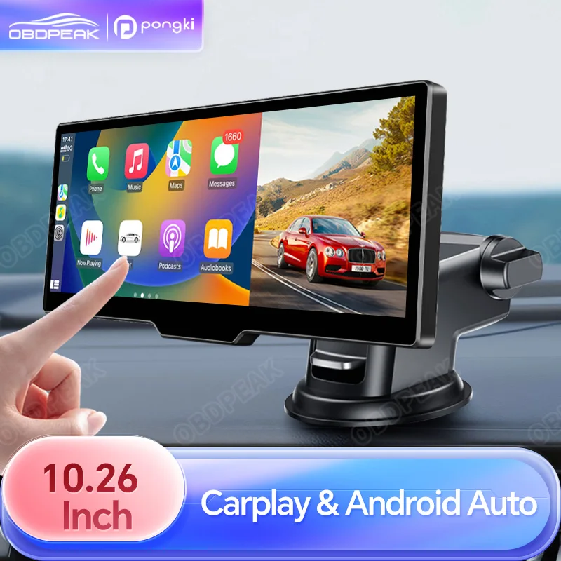 

10.26"Car Mirror Video 5G Wifi Carplay & Android Auto GPS Navigation Video Recorder Dashboard DVR AUX Car Intelligent System