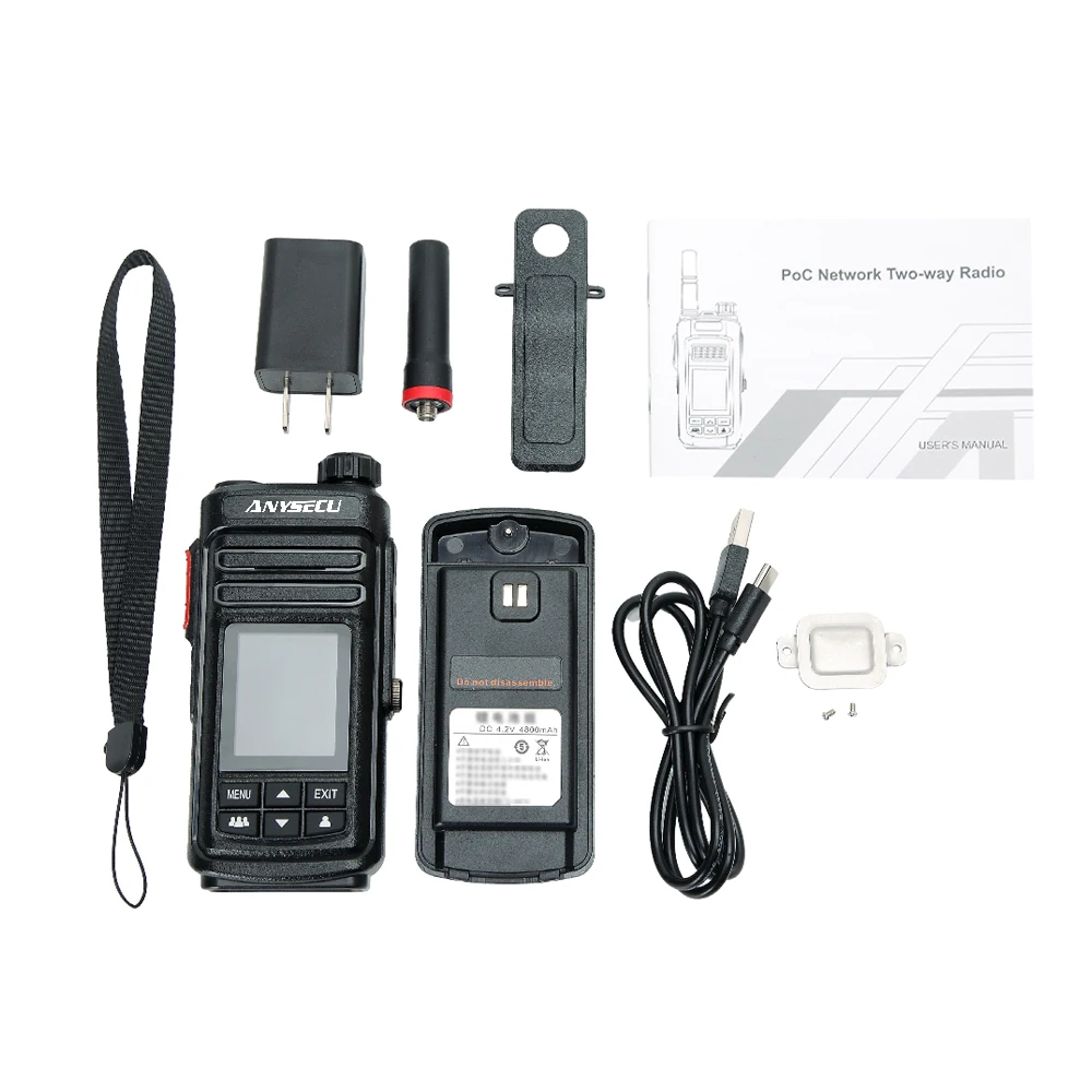 New Anysecu 4G-F9 4G Network LTE POC WalkieTalkie RTOS system with Realptt GPS IP67 Waterproof 3000mAh F8/F8 PLUS Upgrade radio