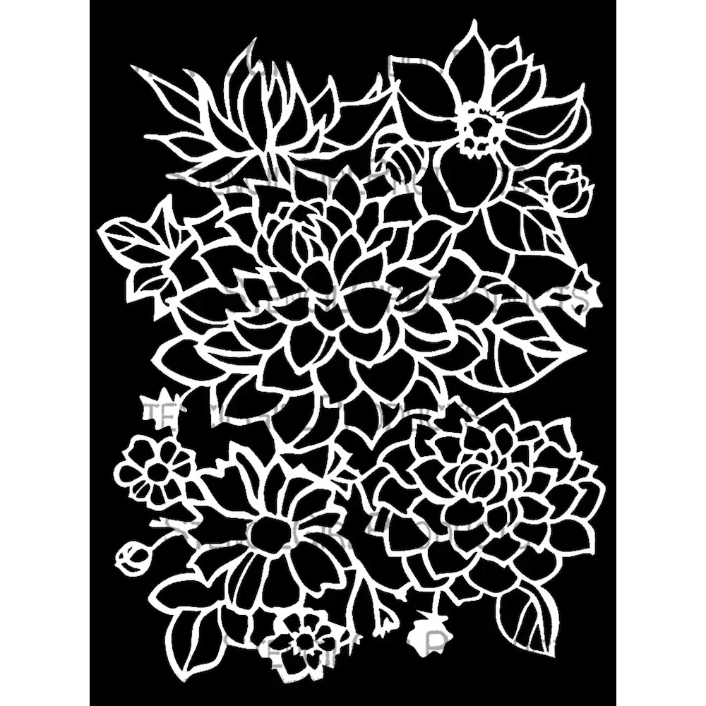ATC Monteith and Dahlias Large Stencil For DIY Scrapbooking Crafts Maker Photo Album Template Handmade Decoration 2026 New