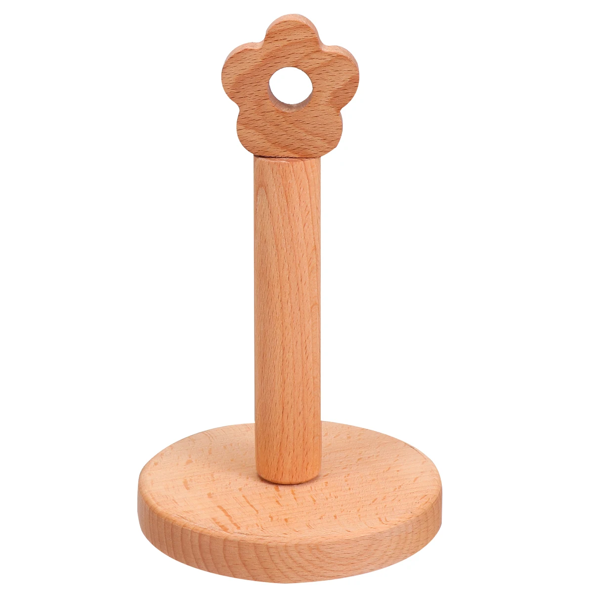 

1pc Solid Wood Vertical Tissue Holder Roll Paper Rack Wall Mounted Toilet Bathroom Kitchen Space Saving Tissue Organizer